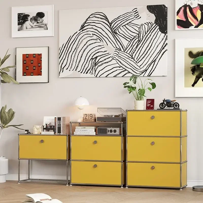 Vintage USM Haller Storage Cabinet Sideboard Haller Living Room Bedroom Stainless Steel Metal Framework Storage TV Cabinet 3