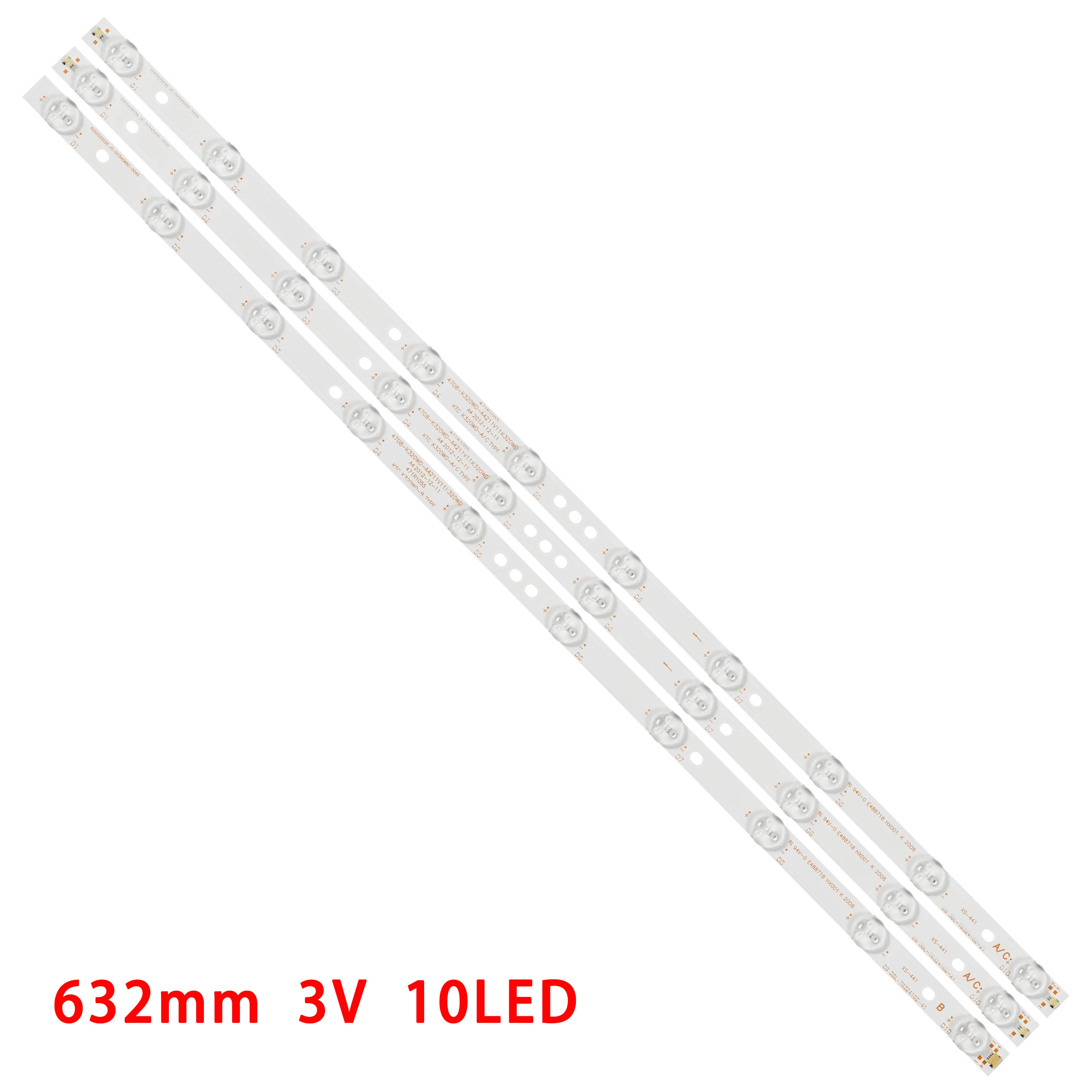 Fita Led Pcs para Philips 32pfl1335 t3 32e61hr 4708-k320wd-a4211v01 4708-k320wd-a4211v11 K320wd Led32568 Lc315tu3a L32c11