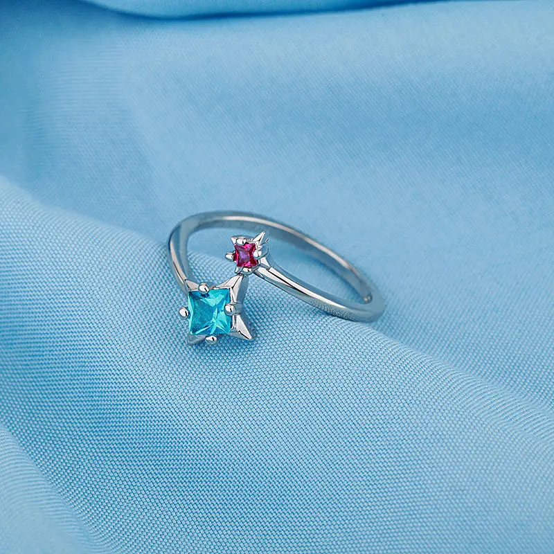 Your Name Anime Ring Gemstones Crystal Meteor Lovers Adjustable Size Ring Fashion Jewelry Cosplay Xmas Gift Wholesale 4