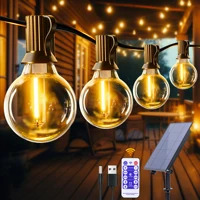 Guirxiété Lumineuse Solaire G40. Lumières Extérieures avec Ampoules LED Incassables, Résistantes aux Intempéries pour BCURd'Arrière-Cour 1