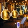 Solar String Lights Outdoor G40 Patio Lights with LED Shatterproof Bulbs,Weatherproof Hanging Lights for Backyard Bistro 1