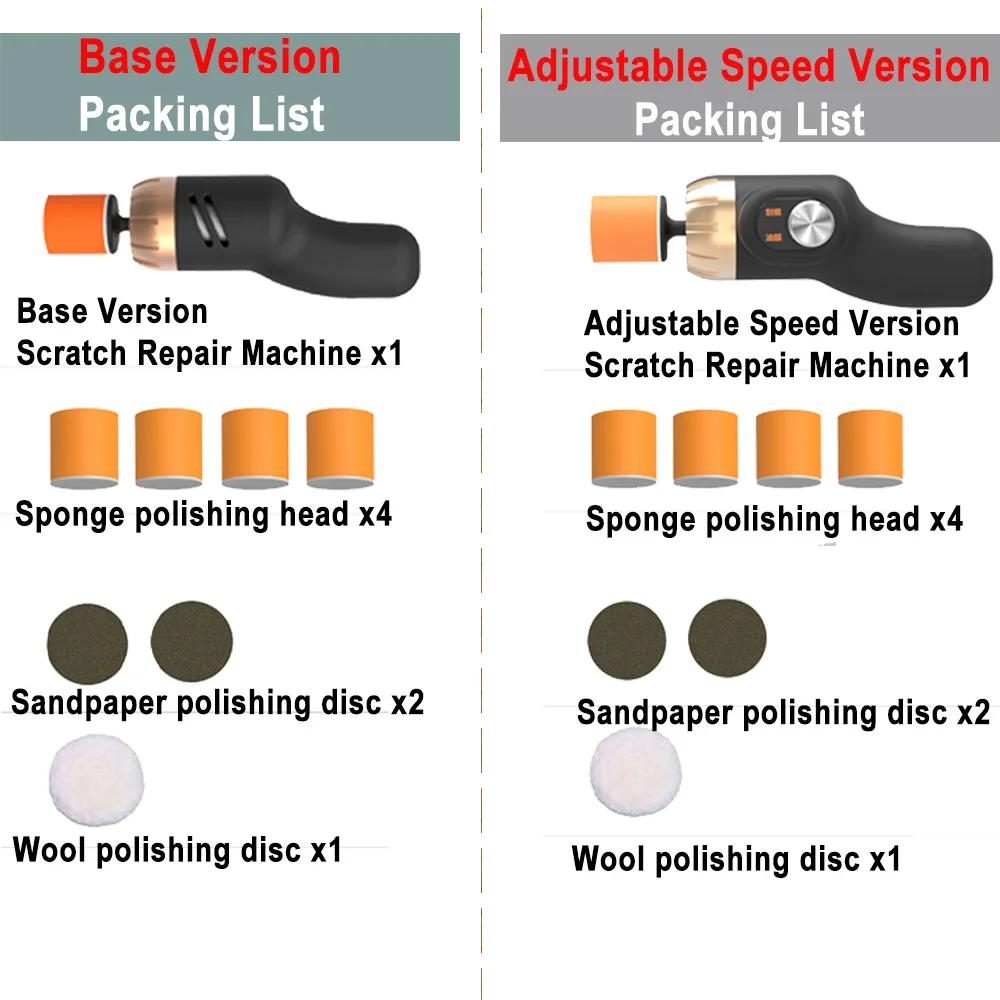 7PCS Car Polisher Car Scratch Remover Machine Protection Scratch Solution Tools Automotive polisher Mini Polishing Machine
