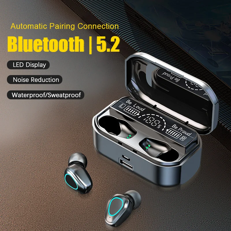 2022 NEW TWS Bluetooth Earphones Stereo Wireless Bluetooth Headphones Sports Touch Control Noise Cancelling Gaming Headset
