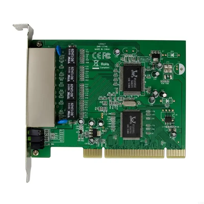 T3EE 4 x RJ45 PCI Quad 100M Ethernet Board with RTL8305+8100CL Chipset 4 Ports LAN PCI Adapter For Desktop PC