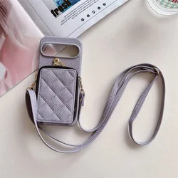 Zipper Crossbody Wallet with Card Holder and Leather Shockproof Phone Case for Google Pixel 8Pro (Violet)