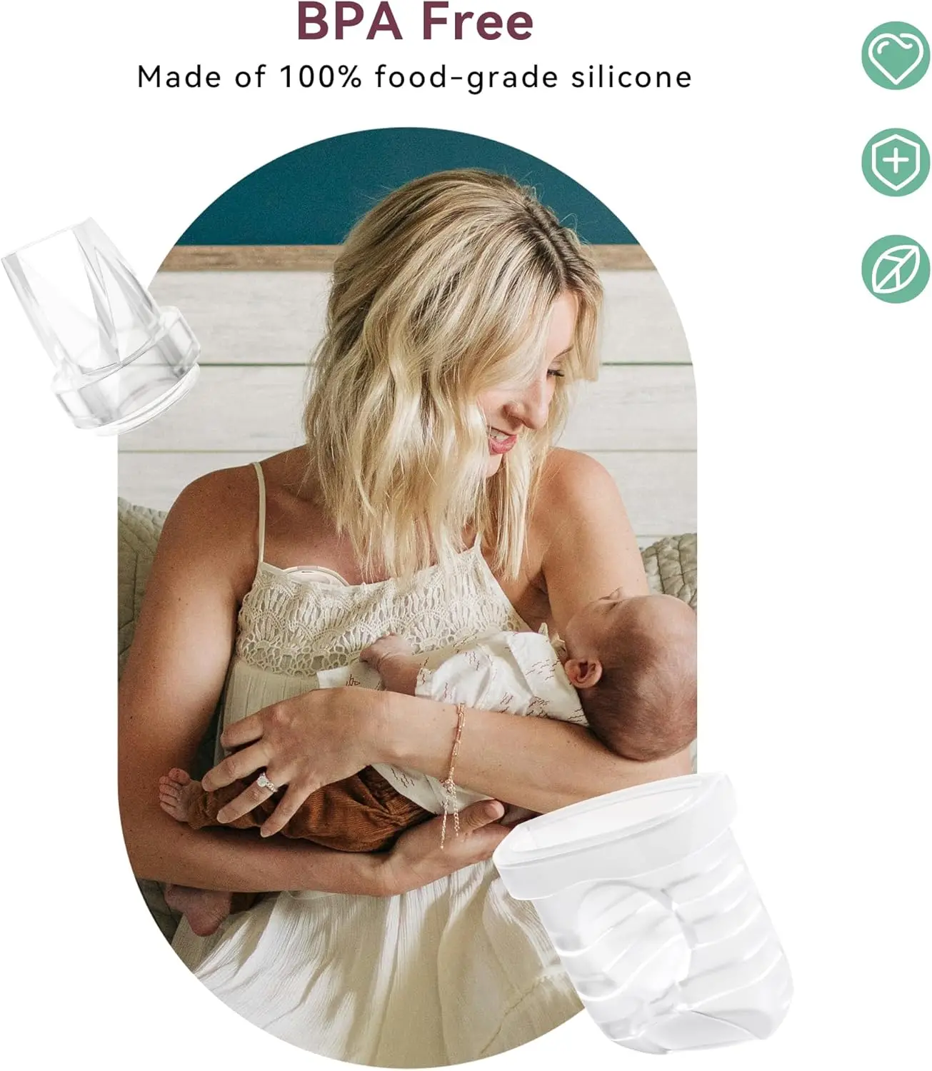Duckbill Values Silicone Diaphragm Compatible with eufy E10 S1 S1 Pro, For S32 Breast Pump Replacement Pump Parts Accessories 4