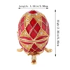 QIFU New Arrive Red Faberge Egg Home Decoration Trinket Boxes 4