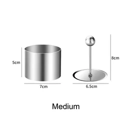 Stainless Steel Rice Ball Mold with Pusher - Easy Demoulding Sushi & Dessert Mold Tool (M)