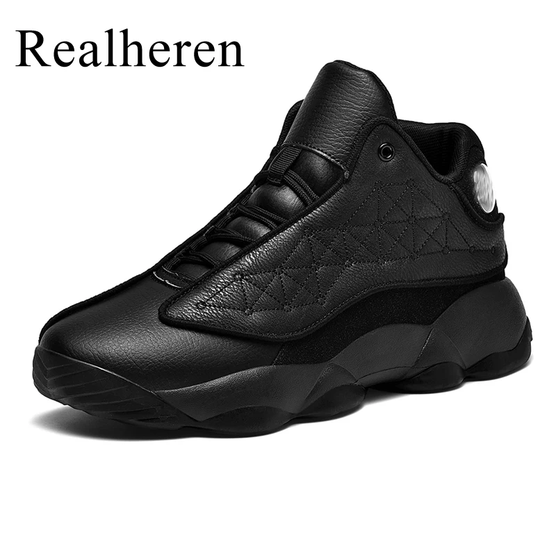 BigSize4849PULeatherMenBasketballShoesHighTopSneakersSports