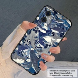 Cartoon Blue Shark Silicone Soft Phone Case - MOTO G15 4G (BBM - BBM2505052)