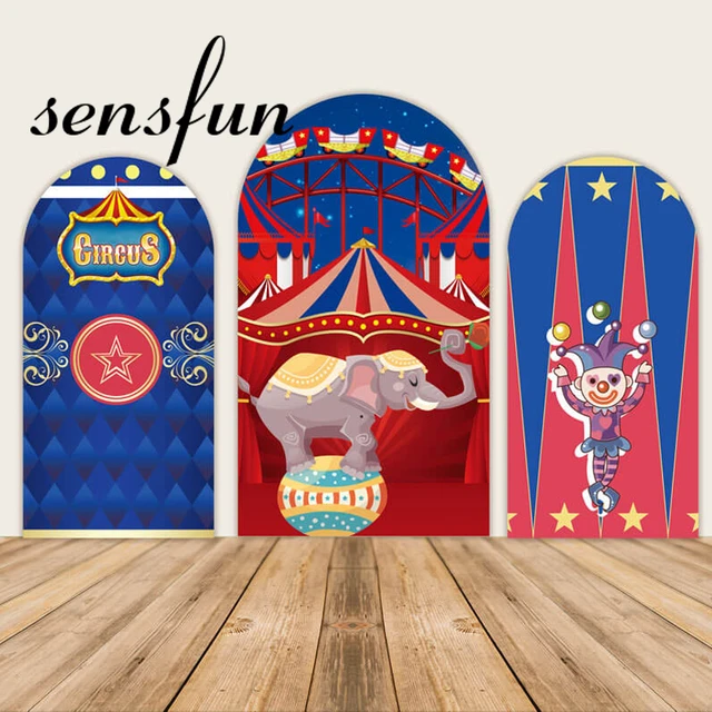 Circus Theme Birthday Party Arch Backdrop Newborn Children Portrait Circus  Carnival Baby Shower Chiara Arched Wall Covers - AliExpress