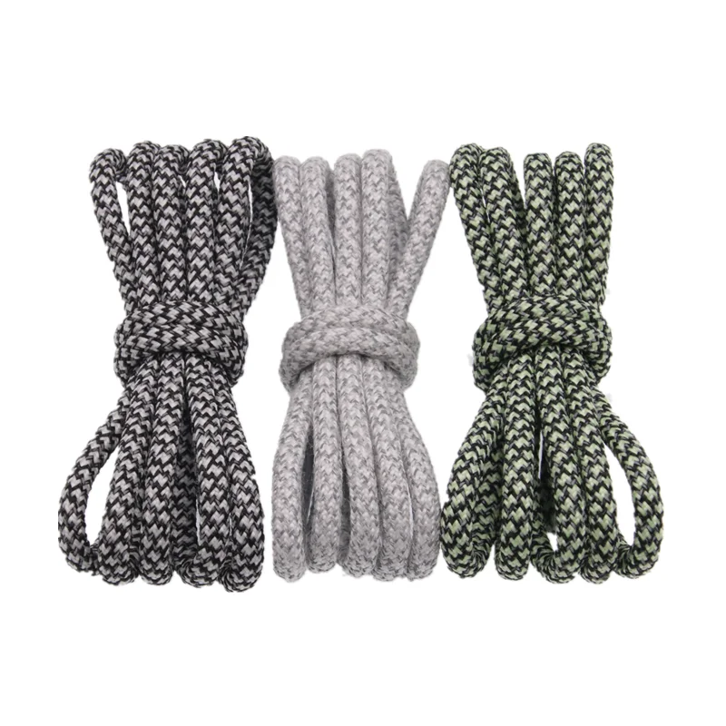 Weiou New 0.5 Cm Diameter Creative Reflective And Fluorcscent Shoelaces Night Running Safety Sneaker Laces Black White Green