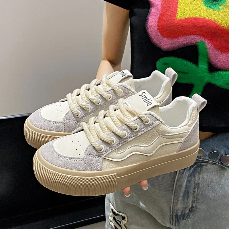 

Patchwork color small white shoes female summer thin 2024 new Korean thick bottom casual shoes sports hundred board shoes