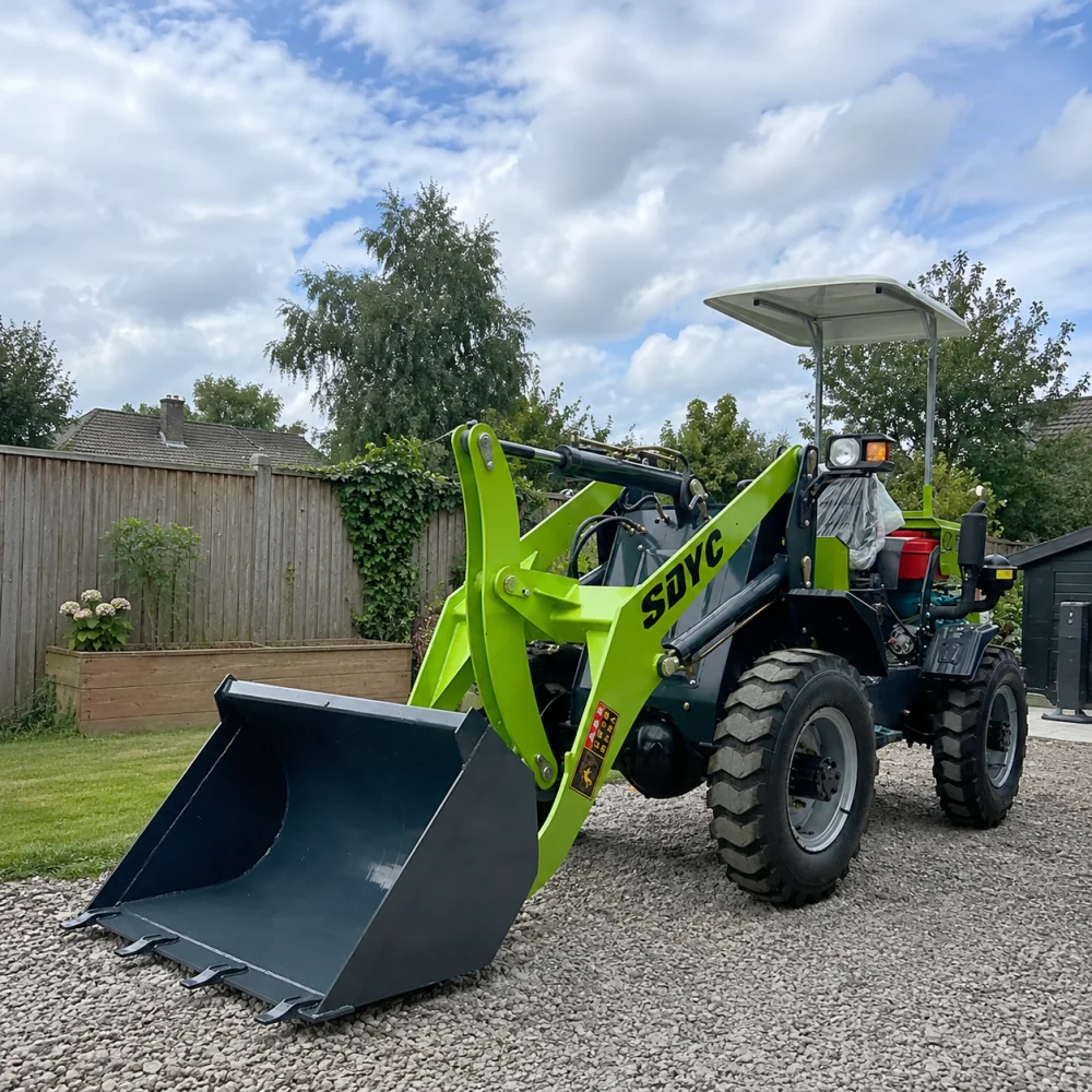 Mini-Radlader Kompakt Diesel Hydraulischer Lader für Garten, Bauernhof, Ranch, Landschaftsbau und Materialtransport CE- und EPA-zertifiziert