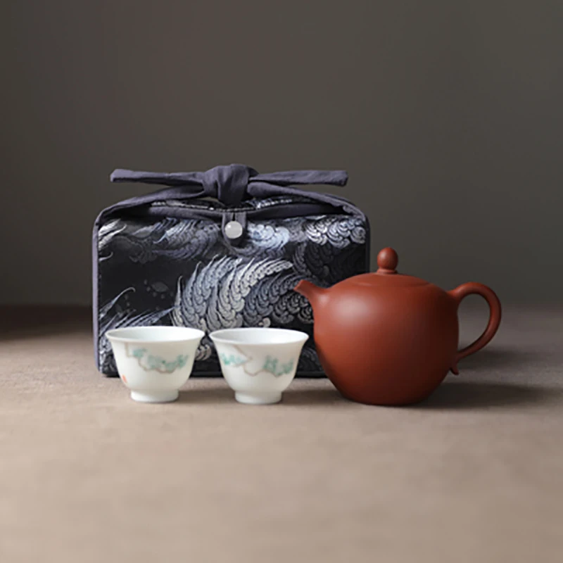 Outdoor Travel Teaware Storage Bag Cotton Material Tea Cozies Portable For One Teapots Two Cups Tea Set Cozies Ceremony Decor