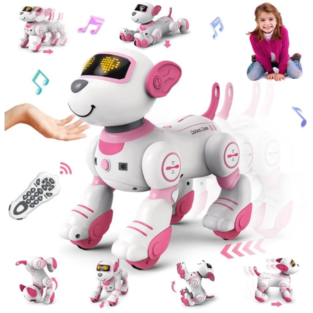 Divertente Robot Rc Cane Elettronico Stunt Dog Comando Vocale Programmabile Touch-Sense Music Song Robot Dog Toy Regali Di Natale Per Bambini