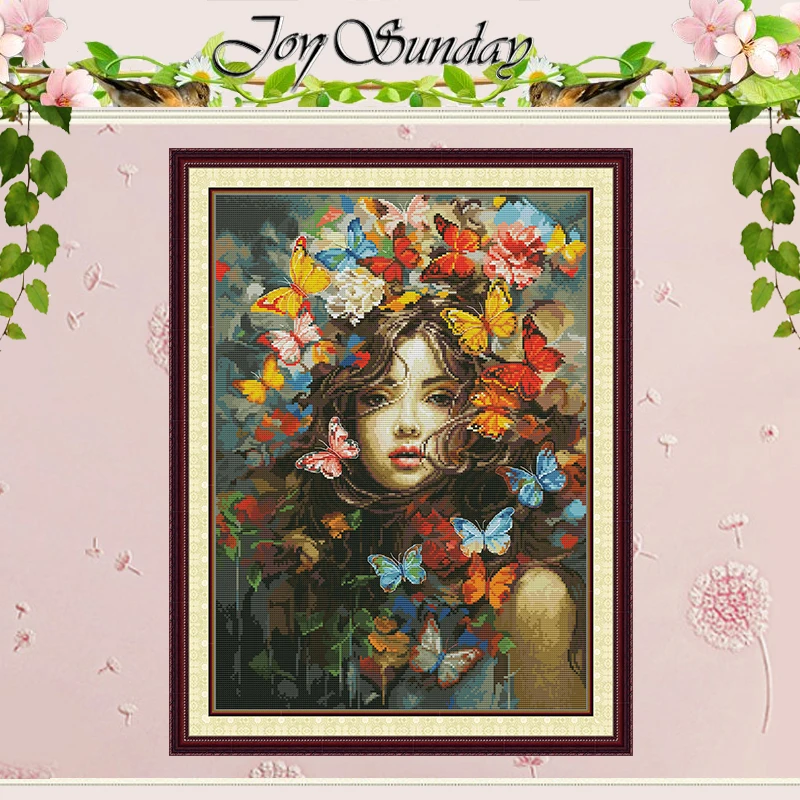 Joy Sunday-Kit De Punto De Cruz Con Tampado De M... - Grandado