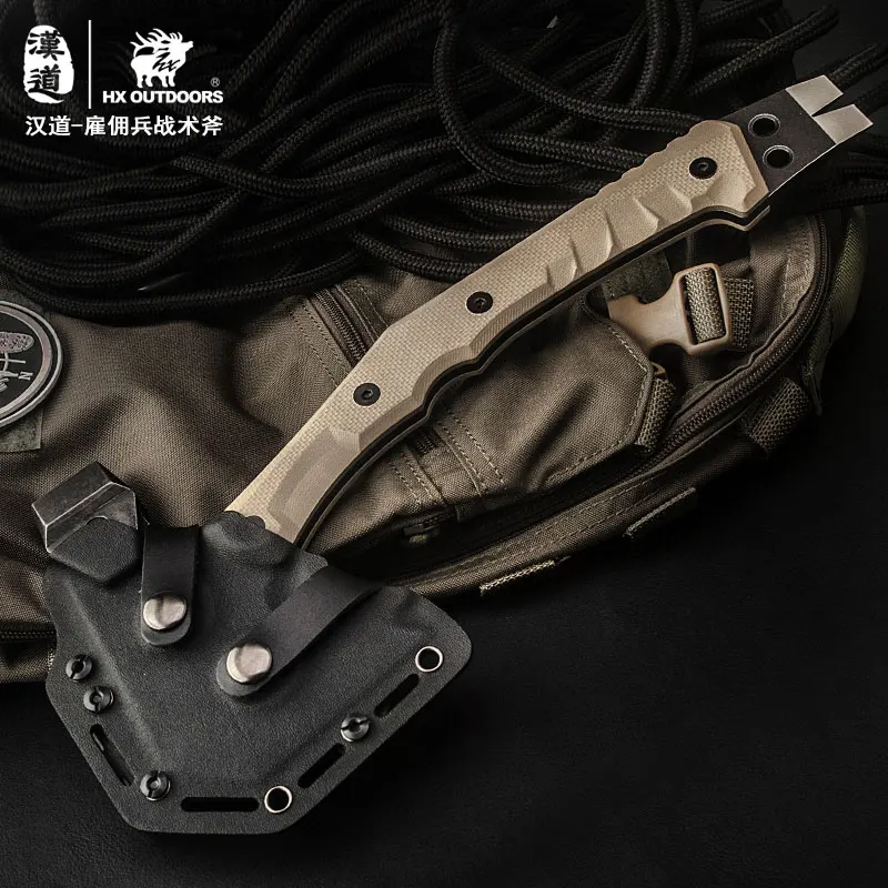 HX OUTDOORS FT-02 Tactical Engineer Axe, Field Camping Axes, Mountain Axe Camping Hand Axe Hunting Tools Dropshipping 5