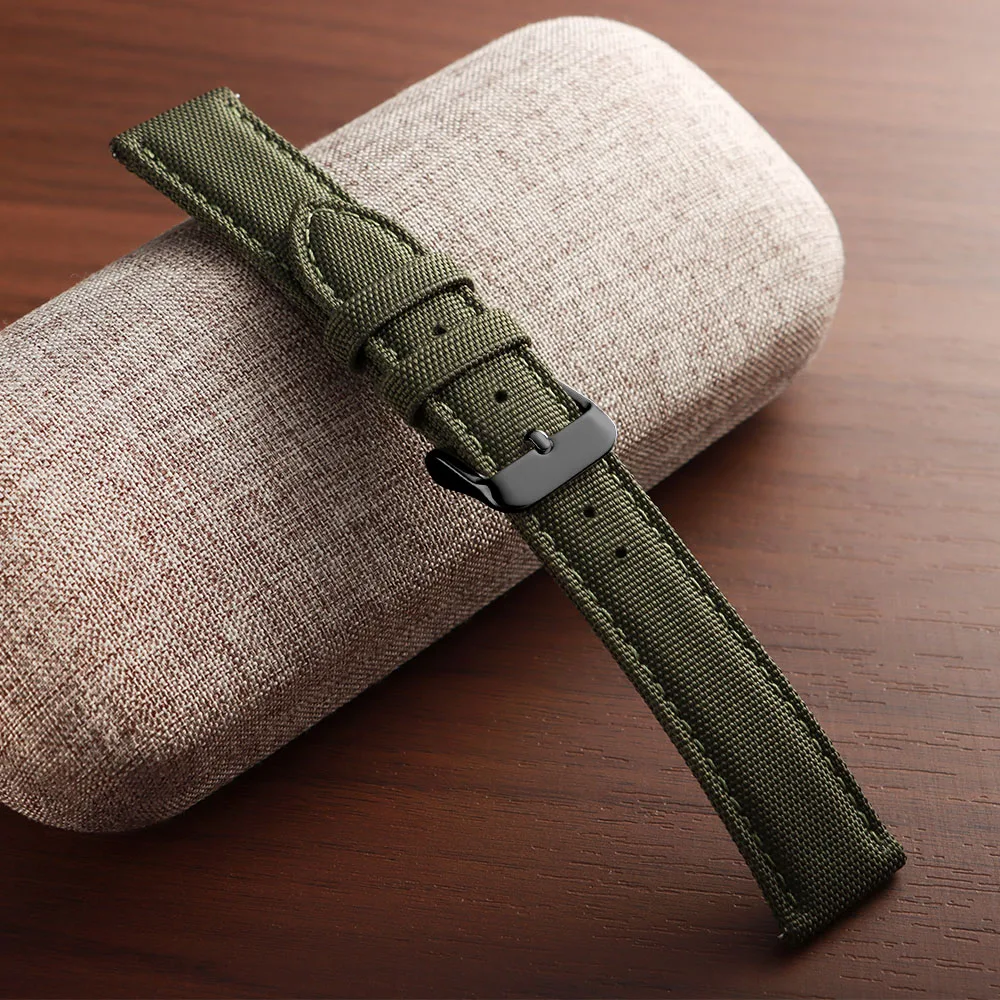 Premium Sailcloth Fabric Watch Strap - Waterproof Quick Release Wristband