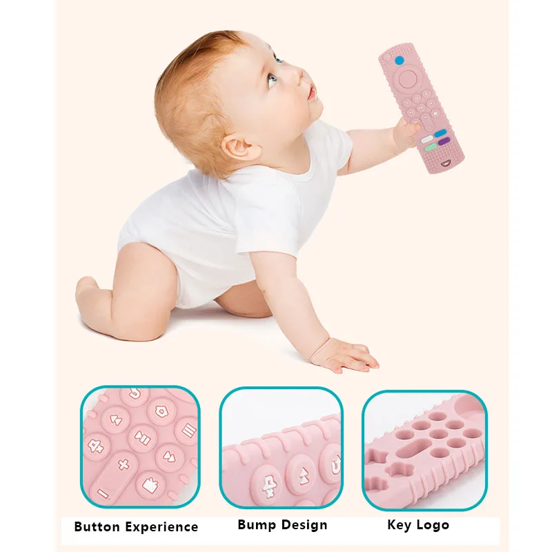 Silicone teether baby anti-eating hand teething stick toys simulation TV remote control teether high quality teether