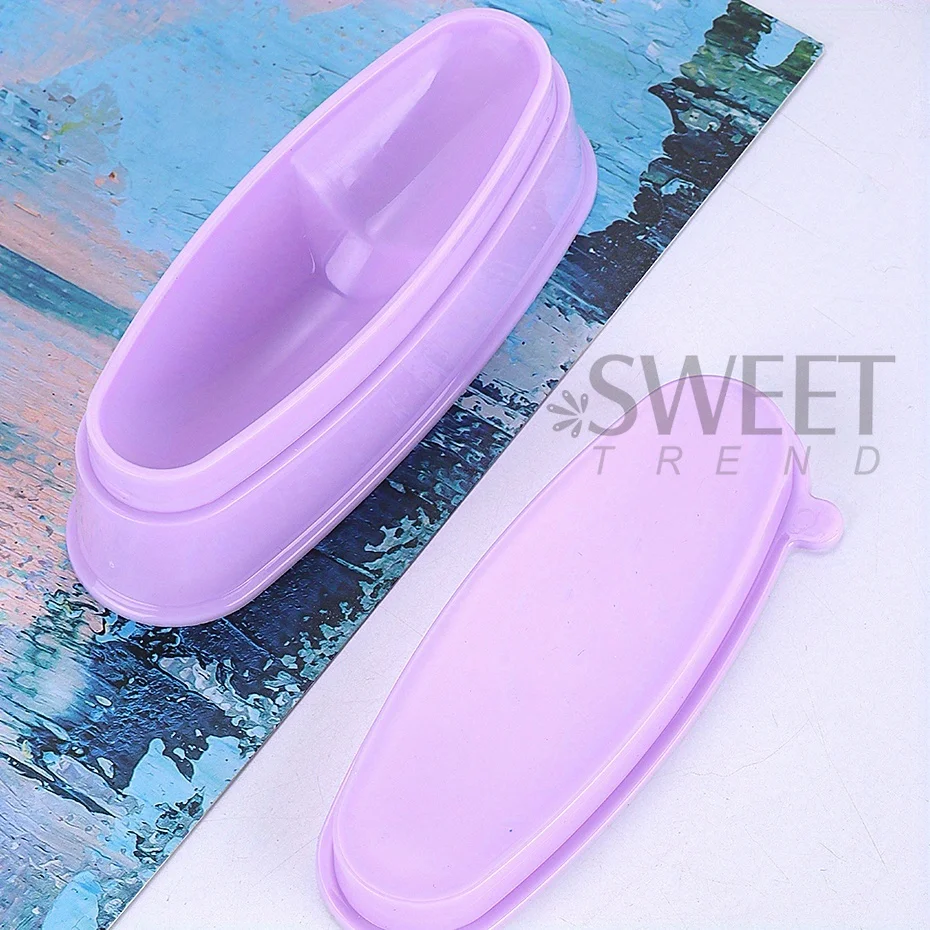 Sparkle Glitter Nail Art Storage Box Dip Powder Dust Saving Container Sequin Recycling Tool With Cap Portable Manicure Supplies