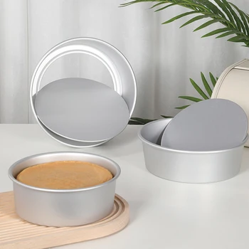 Aluminum Alloy Birthday Cake Mold – Round Live Bottom Baking Pan 1