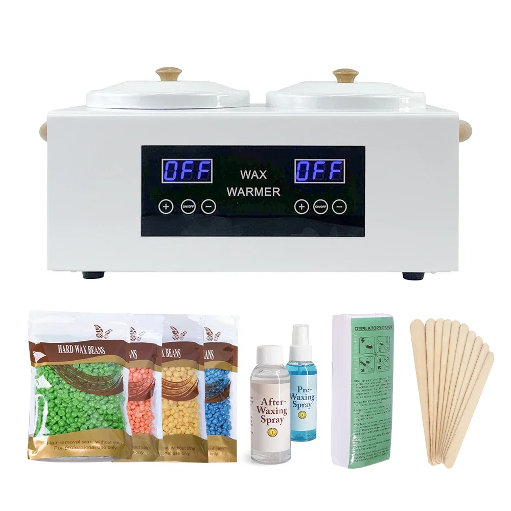 Newest Design Digital Touch Control Double Wax Heater 1000ml Beauty Salon Sugar Wax Melting Pot 2lbs Double Hard Warmer