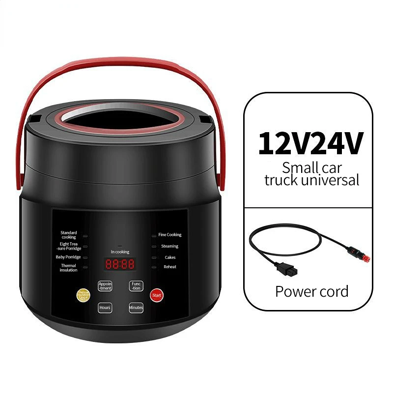 

Electric Mini Rice Cooker MultiCooker Portable Car Rice Cooker 12V 24V Cooking Machine For Car and Truck English Menu