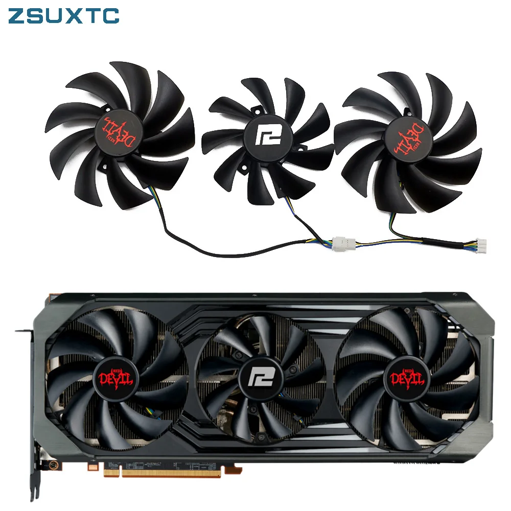 Ventola Di Raffreddamento Della Scheda Video Muslimex Rx6700Xt Rx6800Xt Per Ventola Della Scheda Grafica Powercolor Rx 6700Xt 6800 Xt 6900Xt Red Drago