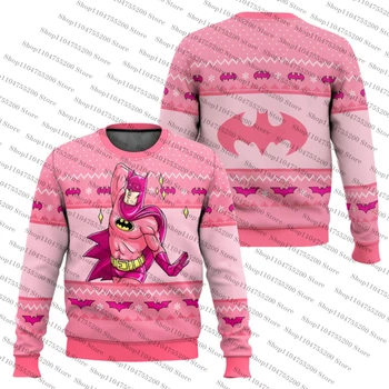 Pink sexy superhero Batman Ugly Christmas Sweater 2026 New Sweatshirt Men Women Pullover Atmosphere Family Gifts Top Home Trend