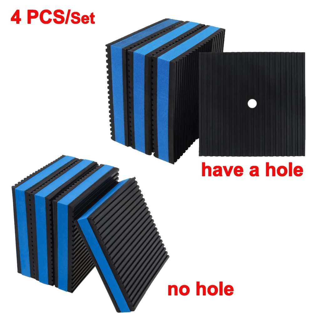 4 ชิ้น/เซ็ตยาง Anti-Vibration Pad Heavy Duty Ribbed ยาง EVA Center Isolation Pads สําหรับ HVAC/เครื่องซักผ้า/เครื่องอบผ้า 1