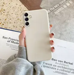 Candy Colorful Soft Armor Liquid Silicone Phone Case - A25 (WHITE)