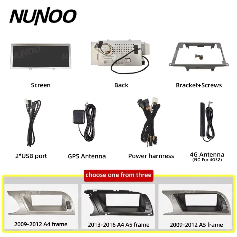 Android 14 8 + 256GB CarPlay para Audi A4 B8 A5 2008 2009 2010 MMI 2G cambiador de CD alto reproductor Multimedia para coche estéreo GPS pantalla Navi 2