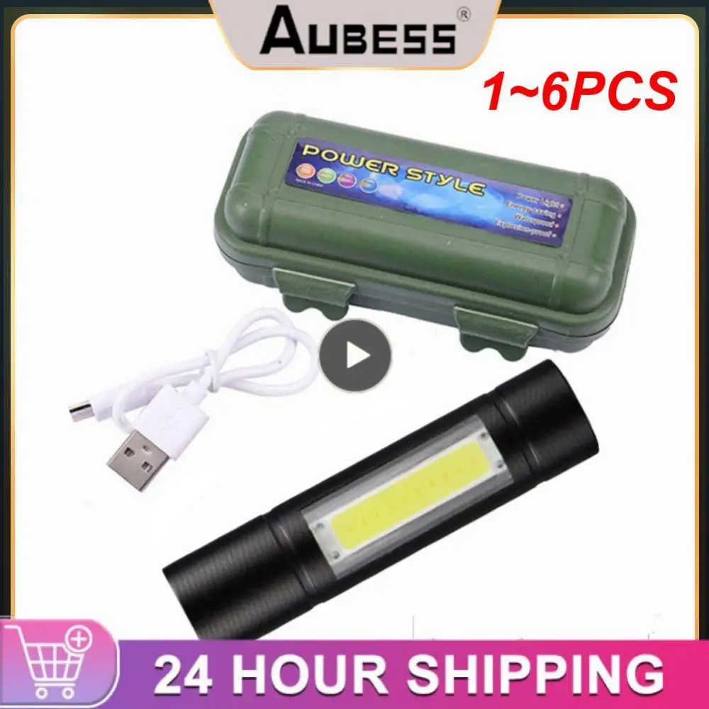 

1~6PCS Zoom Focus Mini Led Flashlight Built In Battery XP-G Q5 Lamp Lantern Work Light rechargeable Mini Flashlight