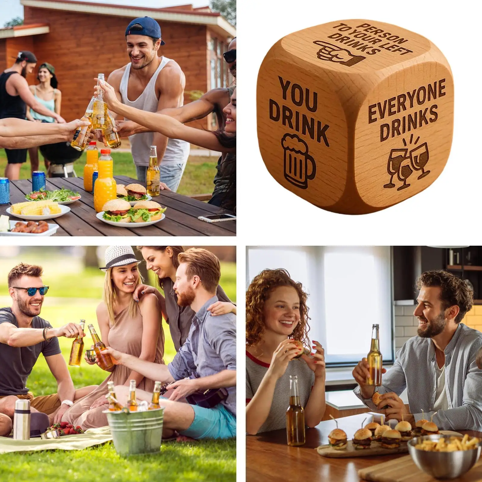 Trinkwürfelspiele für Erwachsene, lustige interaktive Partyspiele für Freunde, Familie, Paare und soziale Gruppen, Wochenendgruppenaktivität – Detail 6