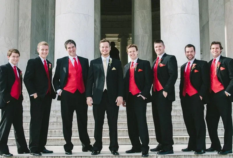 Hot Sale Black Groom Tuxedos  Men Wedding Dress Best Popular Men Business Prom Collective Suit(Jacket+Pants+Vest) One Piece