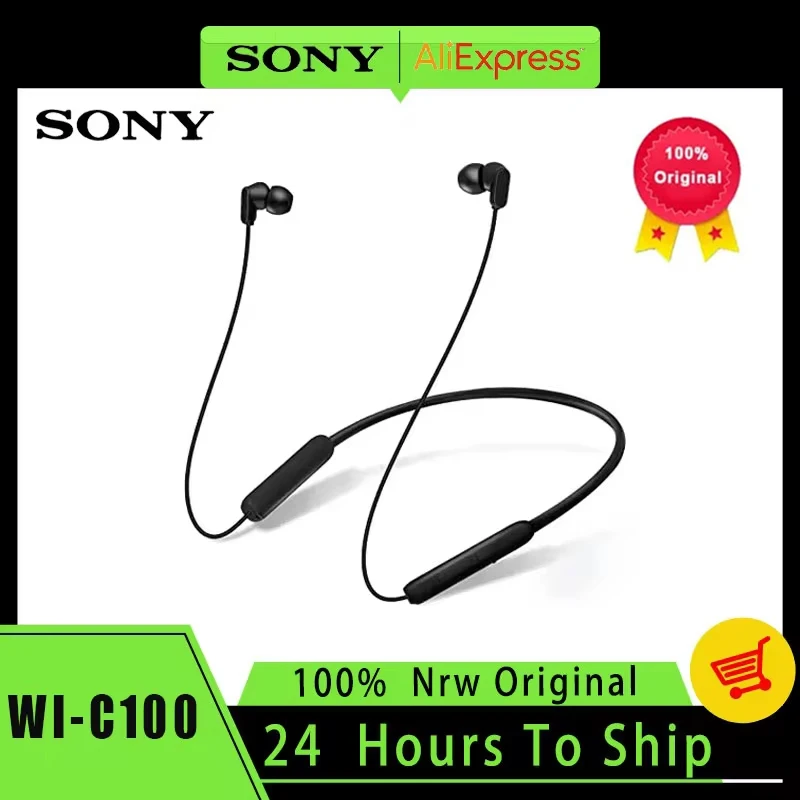 Cuffie Bluetooth Sony WI-C100 - 25h Autonomia, Impermeabili IPX4, Con Microfono, Assistente Vocale - Foto 3