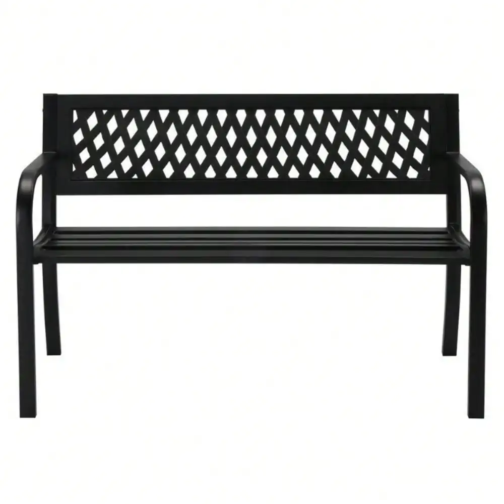 Weather-Resistant Garden Bench with PVC Backrest 1