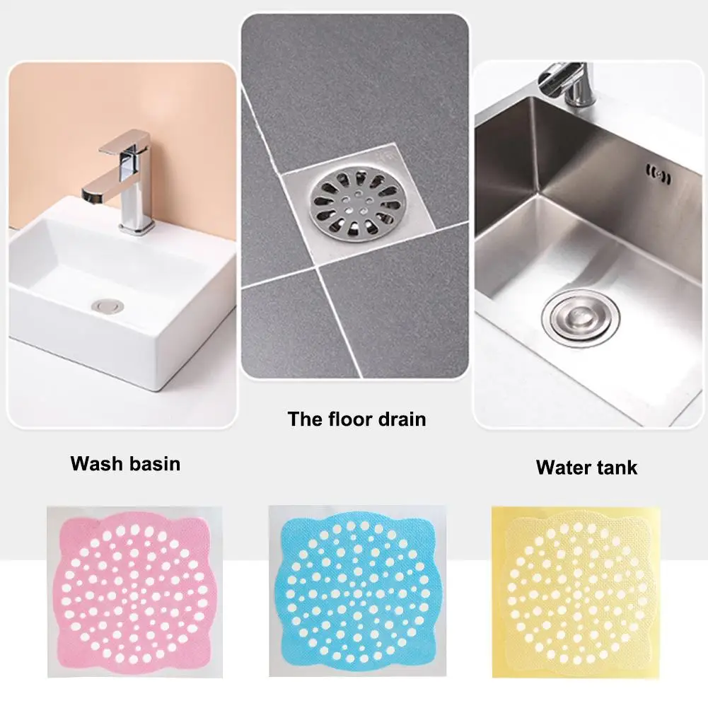 

1Pcs Disposable Shower Drain Hair Catcher Strainer Filter Sticker Kitchen Sink Sewer Outfall Stopper Bathroom Floor Drain Cover