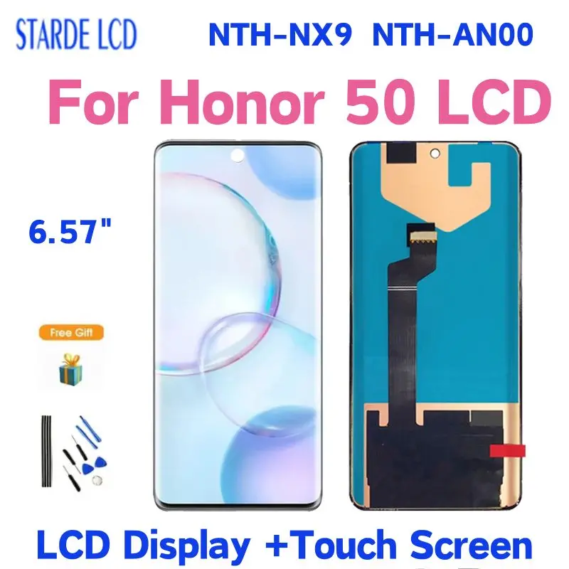 

6.57" Original For Huawei Honor 50 LCD Display Touch Screen Digitizer Assembly For Honor 50 LCD NTH-NX9 Replacement