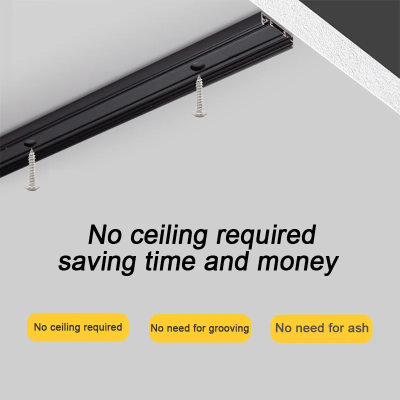 ST1 Series Ultra Thin Aluminum Magnetic Track Light 6mm No Cell Required High Hardness Modern Extremely Simple Flexible Fixture 3