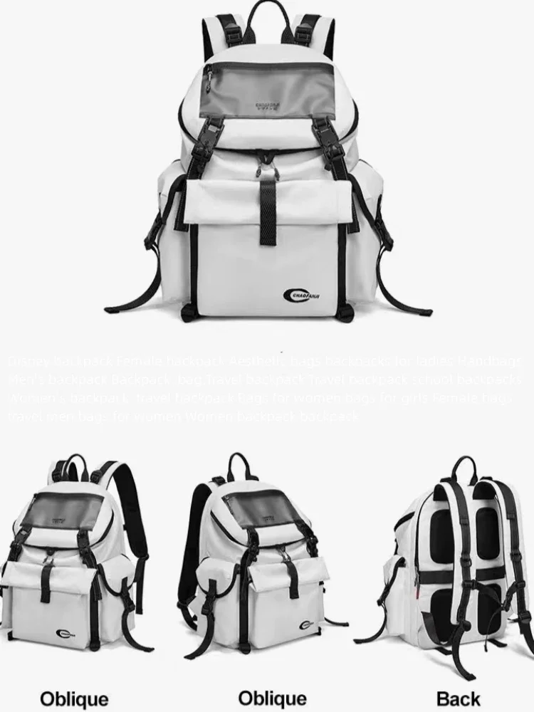 Schoolbag College Students Computer Backpack PU Advanced Travel  Outdoor Mountaineering Backpack Technology Weight Loss Bag