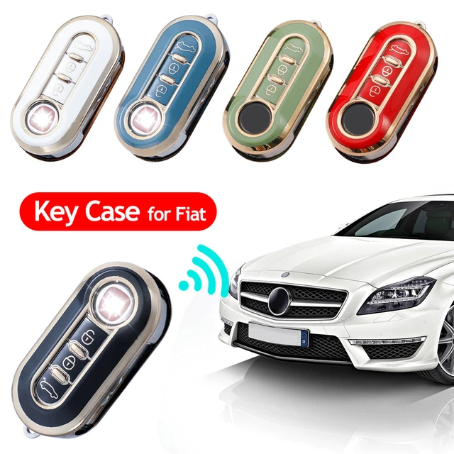 Juste de clé de voiture en TPU, porte-clés pliant, porte-clés, accessoires,  3 boutons, Fiat 500, Ducato, Krasno500L, Punto, Lancia, Musa - AliExpress