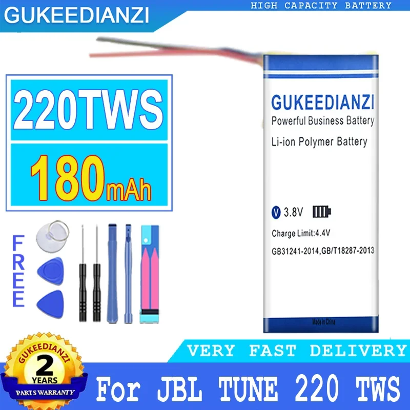 

Replacement 180mAh Mobile Phone Battery For JBL TUNE 220TWS 220 TWS 225 TWS 225TWS Accumulator 2-Wire Smartphon Batteries