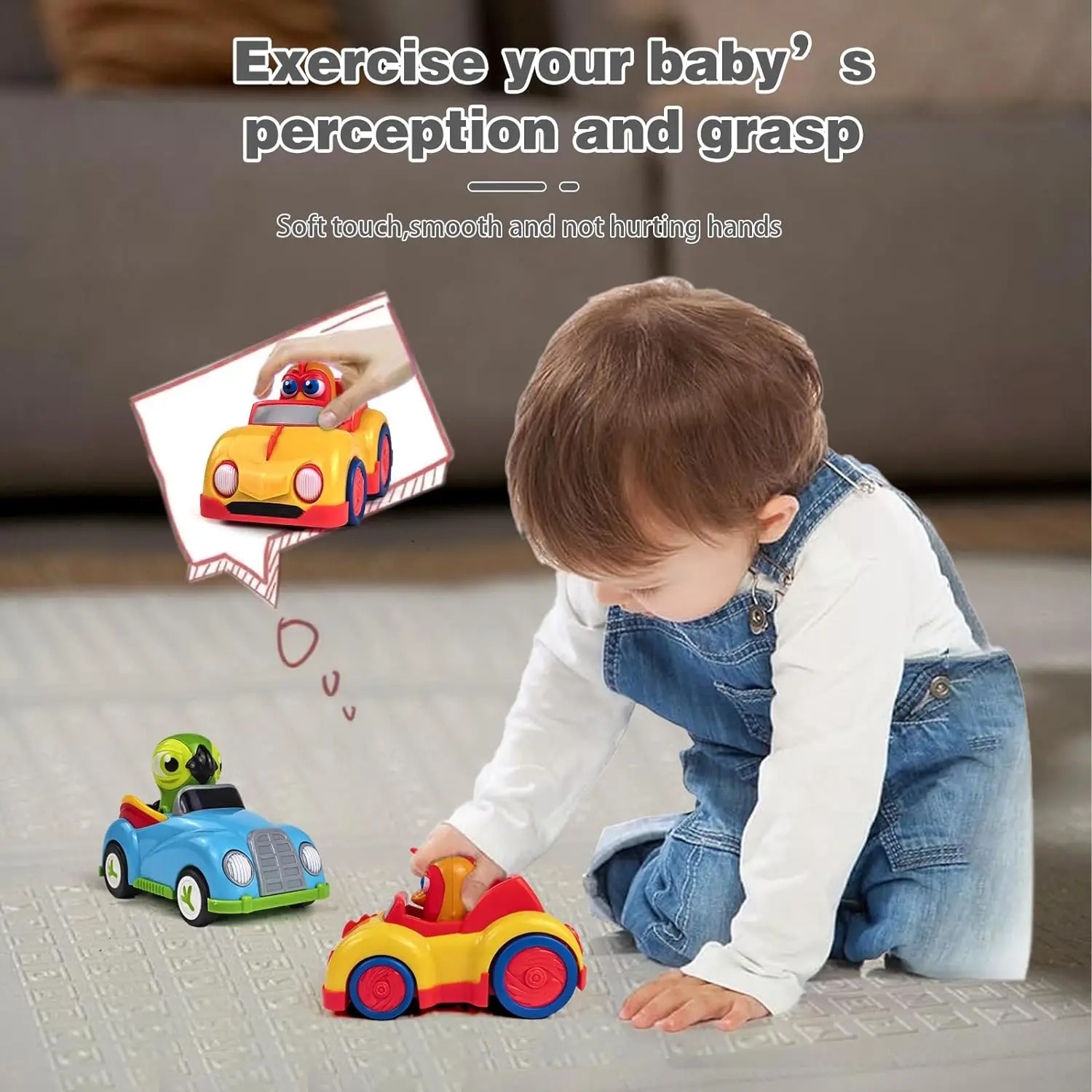 LEADSTAR Macchina Giocattolo Bambino,3 Pezzi Veicol Giocattolo Auto per Bambini 1 2 3 Anno,Wheels Macchinine Auto da Corsa,Bambino Regalo per Ragazzo e Ragazza