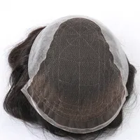 Q6 dentelle toupet hommes Europe cheveux humains mâle perruque suisse dentelle avant hommes système de remplacement de cheveux unité homme perruque naturel prothèse de cheveux 4
