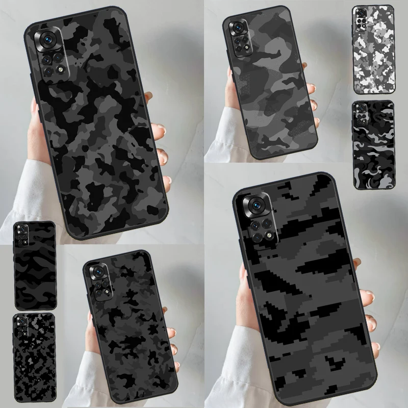 Custodia Mimetica Midnight Camo Per Xiaomi Redmi Note 12 11 10 8 9 Pro 12 Turbo 9S 10S 11S 12S Redmi 12C 9C 10C Cover
