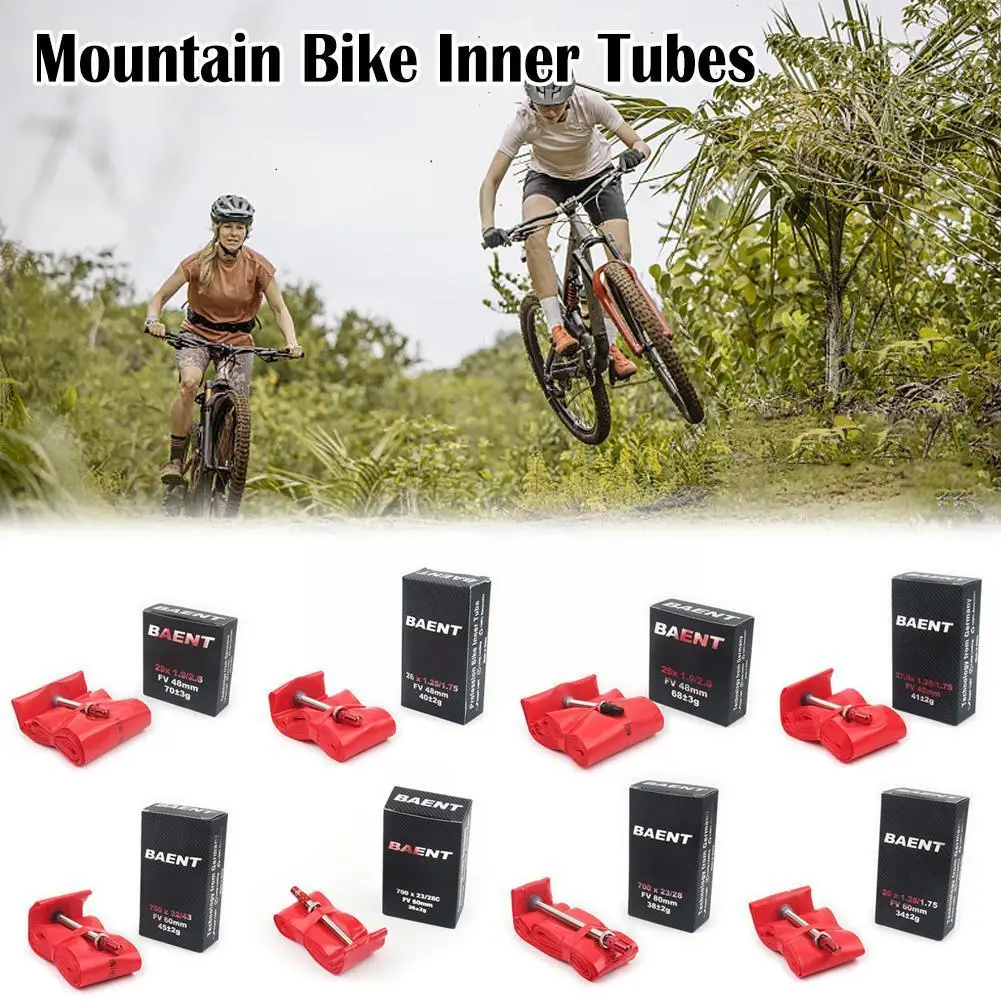 

BAENT Ultralight Bicycle Inner Tube Eight Models Mountain Bike 48mm 80mm Bicycle French Valve Inner Parts Tube Road 60mm X9P5