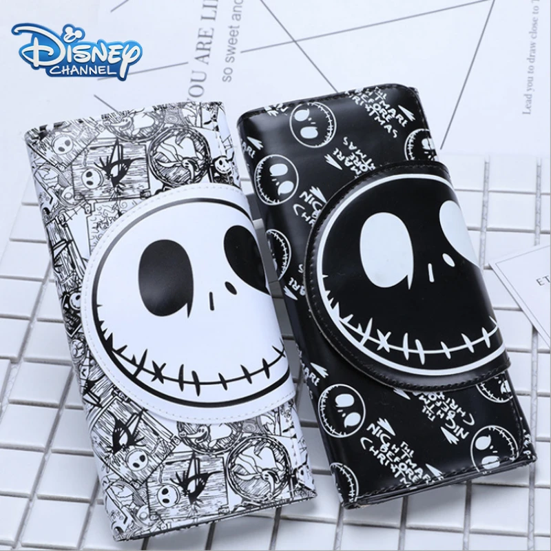 Nightmare Before Christmas Portafoglio Jack Skellington Anime Figure Pu Bottone In Pelle Multifunzione Fermasoldi Borsa Regalo Di Compleanno