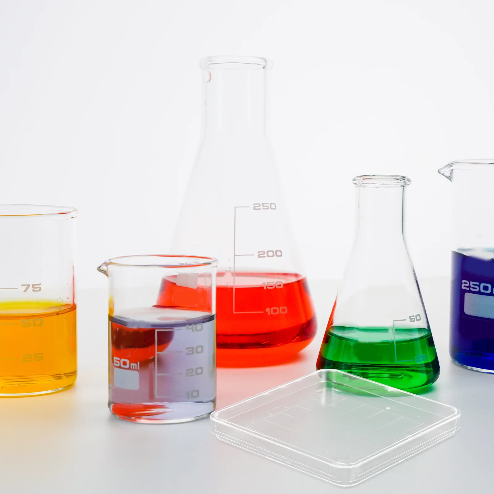 

10 шт., прозрачные чашки Петри, салфетки Петри, лабораторные чаши Петри с крышками